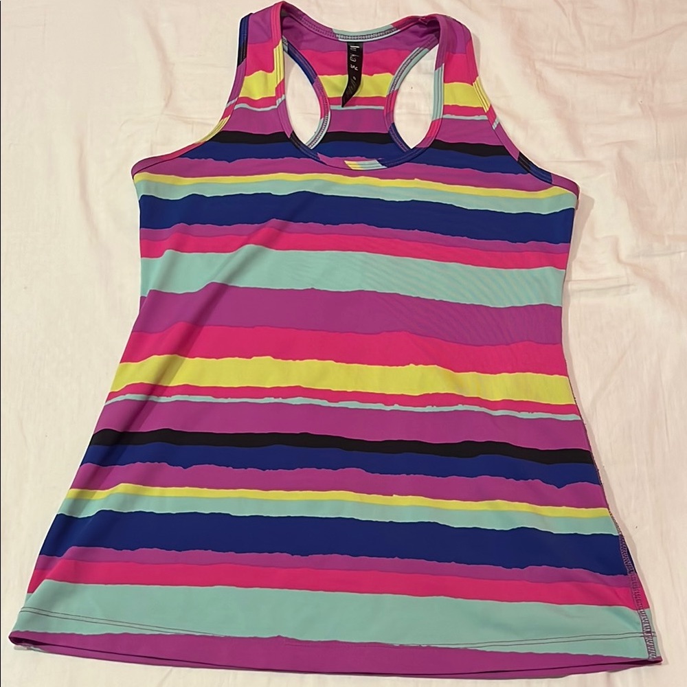 Colorful Striped Women's Racerback Tank Top